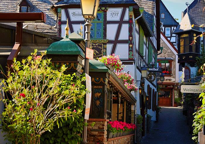 Die berühmte Drosselgassen zu Rüdesheim